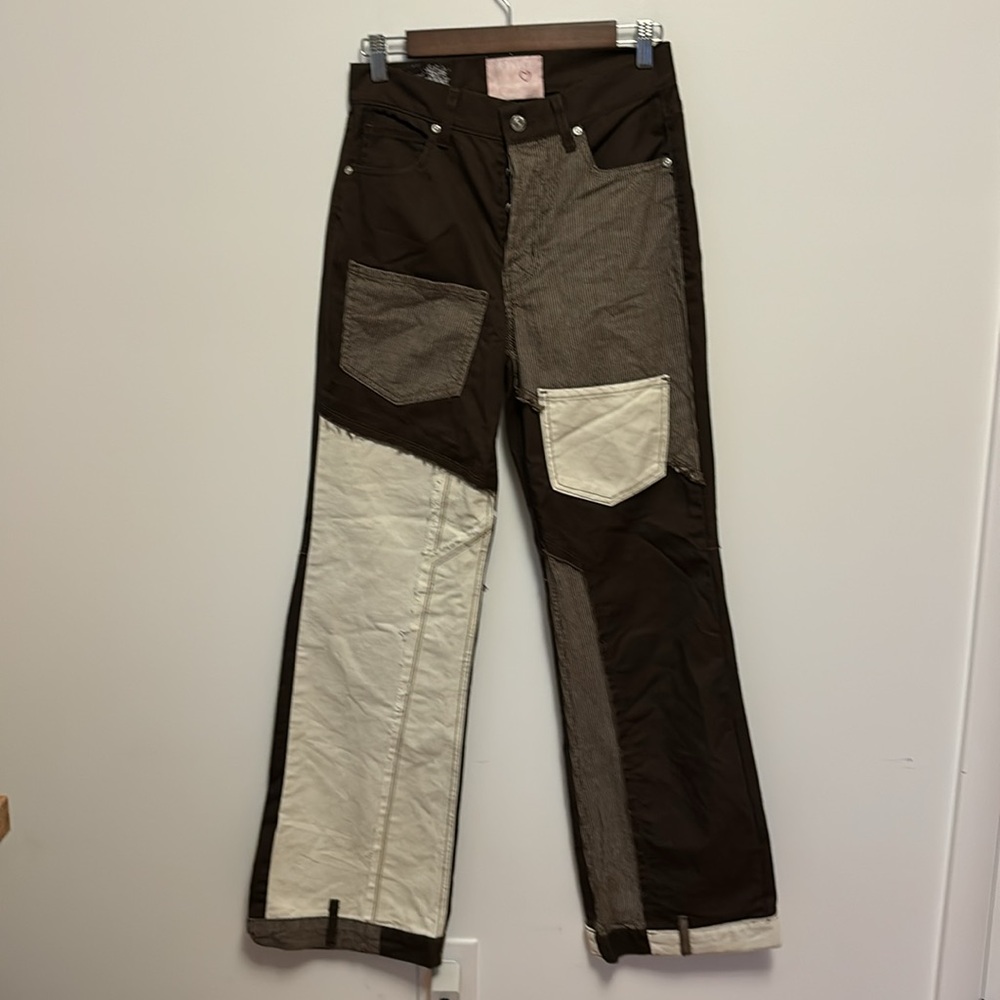 Revice Womens Pieced Patchwork Patch Brown Bootcu… - image 2